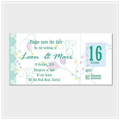 personalized ticket theme wedding invitation card hong kong