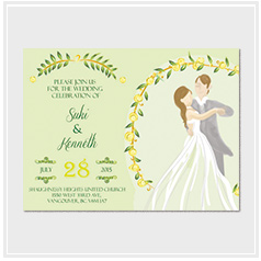 personalized handdrawn watercolor garden flower wedding invitation card hong kong