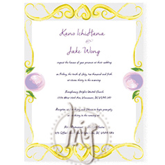 personalized handdrawn watercolor garden flower wedding invitation card hong kong