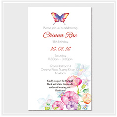 personalized handdrawn florist flower wedding invitation card hong kong