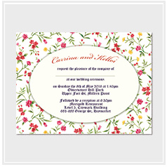 personalized handdrawn watercolor garden flower wedding invitation card hong kong