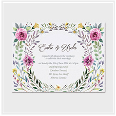 personalized handdrawn watercolor garden flower wedding invitation card hong kong