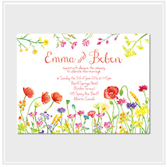 personalized handdrawn watercolor garden flower wedding invitation card hong kong