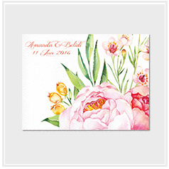 personalized handdrawn watercolor garden flower wedding invitation card hong kong