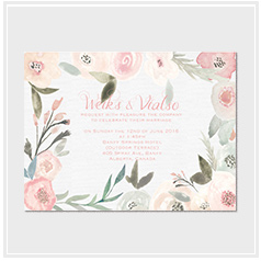 personalized handdrawn watercolor garden flower wedding invitation card hong kong