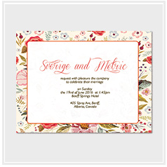 personalized handdrawn watercolor garden flower wedding invitation card hong kong