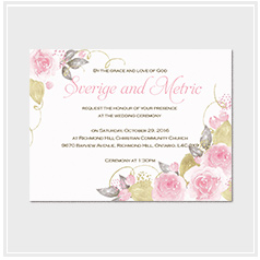 personalized handdrawn watercolor garden flower wedding invitation card hong kong