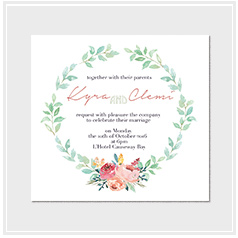 personalized handdrawn watercolor garden flower wedding invitation card hong kong