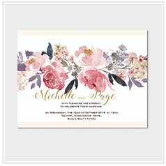 personalized handdrawn watercolor garden flower wedding invitation card hong kong