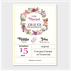 personalized handdrawn watercolor garden flower wedding invitation card hong kong