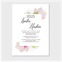 personalized handdrawn watercolor garden flower wedding invitation card hong kong