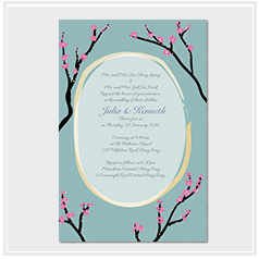 personalized handdrawn watercolor garden flower wedding invitation card hong kong