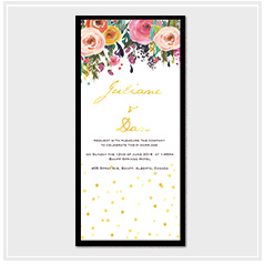 personalized handdrawn watercolor garden flower wedding invitation card hong kong