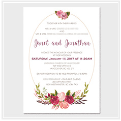 personalized handdrawn watercolor garden flower wedding invitation card hong kong