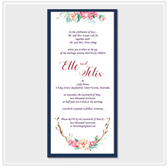 personalized handdrawn watercolor garden flower wedding invitation card hong kong