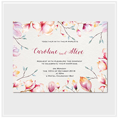 personalized handdrawn watercolor garden flower wedding invitation card hong kong