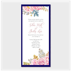 personalized handdrawn watercolor garden flower wedding invitation card hong kong