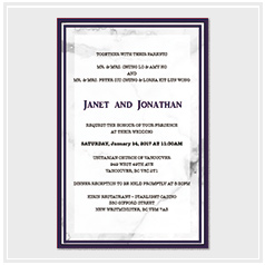 personalized handdrawn cool purple wedding invitation card hong kong