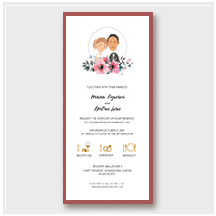 personalized handdrawn watercolor garden flower wedding invitation card hong kong