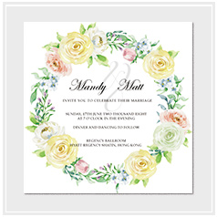 personalized handdrawn watercolor garden flower wedding invitation card hong kong