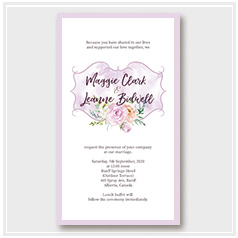 personalized handdrawn watercolor garden flower wedding invitation card hong kong