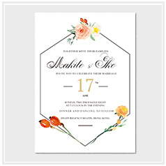 personalized handdrawn watercolor garden flower wedding invitation card hong kong