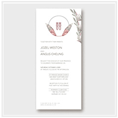 personalized handdrawn watercolor garden flower wedding invitation card hong kong