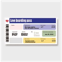 personalized ticket theme wedding invitation card hong kong