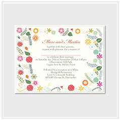 personalized handdrawn watercolor garden flower wedding invitation card hong kong