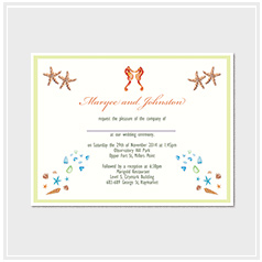 personalized handdrawn watercolor sea theme wedding invitation card hong kong