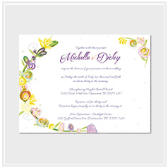 personalized handdrawn watercolor garden flower wedding invitation card hong kong