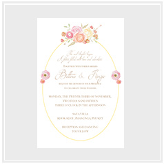 personalized handdrawn watercolor garden flower wedding invitation card hong kong