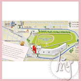 personalized handdrawn watercolor style banquet information location map wedding invitation card hong kong