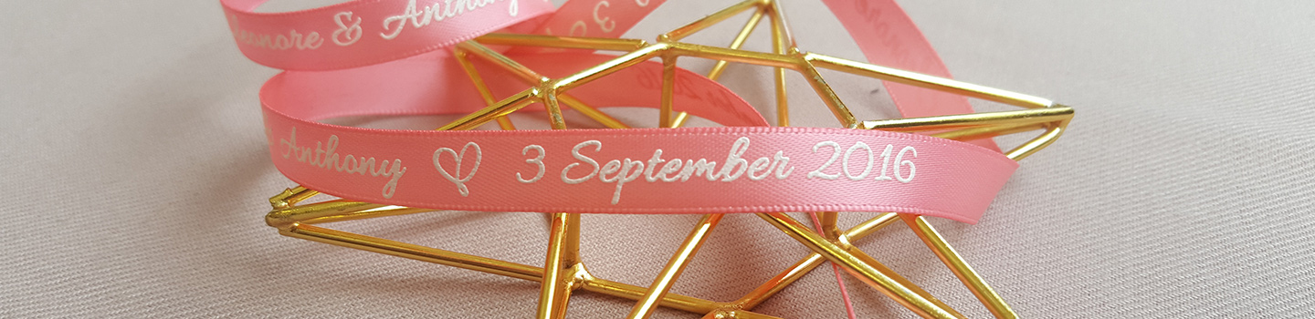 Customized printing wedding ribbons