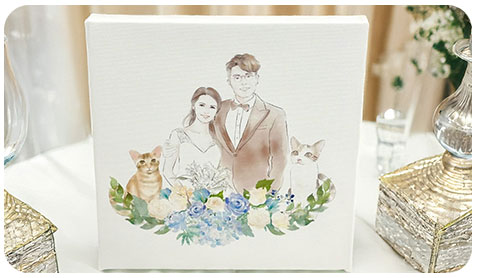 handdrawn couple portrait personalized love gift hong kong 